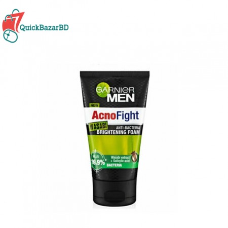 GARNIER Men Acno Fight Wasabi Foam Acne Prone Skin Face Wash 100ml