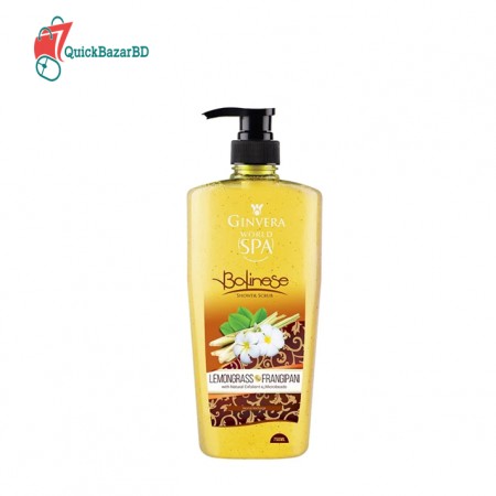 GINVERA World Spa Balinese Shower Scrub Lemongrass & Frangipani 750ml