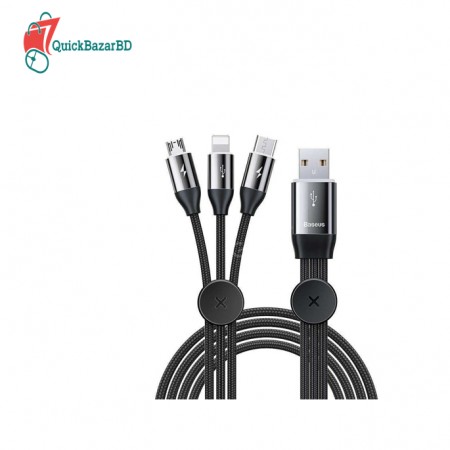 Baseus Car Co-Sharing Cable For Micro USB, USB-C, And Lightning Devices
