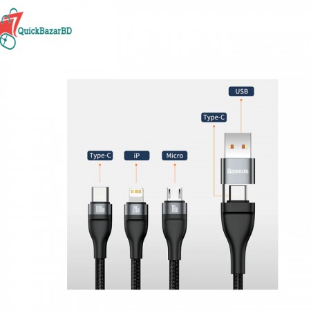 Baseus Two-For-Three Fast Charging Flash Series 100W Data Cable