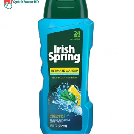 Irish Spring Ultimate Wake Up Tea Tree & Iced Lemon Face & Body Wash 532ml