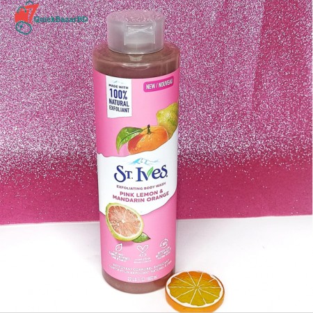 St. Ives Pink Lemon & Mandarin Orange Exfoliating Body Wash 650ml