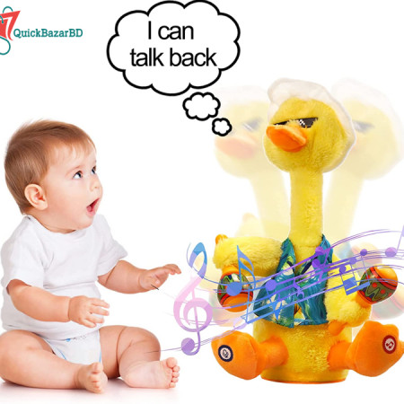 Lovely Dancing And Repeat Talking With USB Charging Funny Music Plush Duck Toy