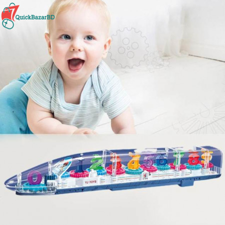 Transparent Gear Bullet Train Toy For Kids
