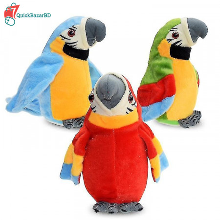 Cute Electric Talking & Waving Wings Parrot Plush Toy For Kids