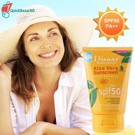 Disaar SPF 50+ Hyaluronic Aloe Sunscreen Facial Body Sunscreen Whitening Sunblock Collagen Cream Oil-Control Multi-effect Cream