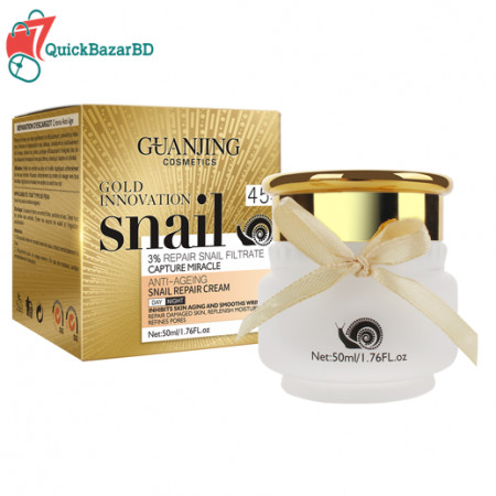 GuanJing Organic Face Cream Whitening And Moisturizing Snail Repair Face Beauty Cream-50ml