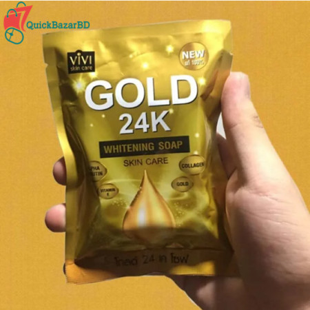 Vivi skin care Gold 24k whitening soap- 80gm