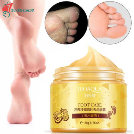 BIOAQUA product Exfoliate dead clean skin improve dry tender and nourishing Foot care pedicure scrub cream-180g