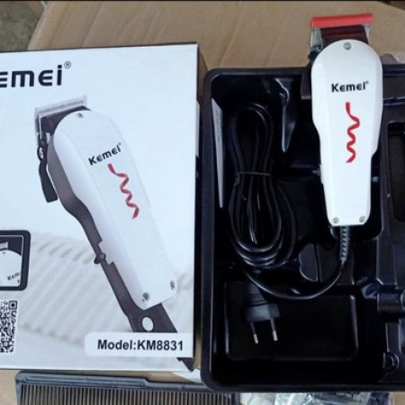 Kemei KM-8831 Electric Hair Clipper - Black and White