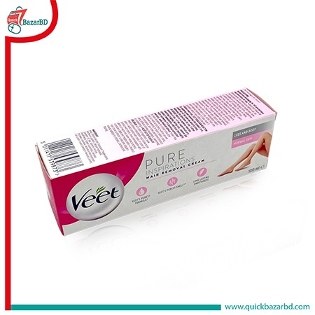 Veet Pure Hair Removal Cream Legs & Body Normal Skin 100ml