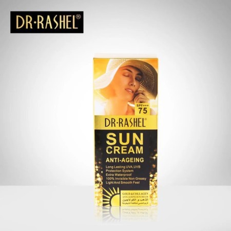 Dr. Rashel Sunscreen - SPF 75 PA+++ SUN CREAM GOLD ANTI AGEING SPF 75  (80 g)