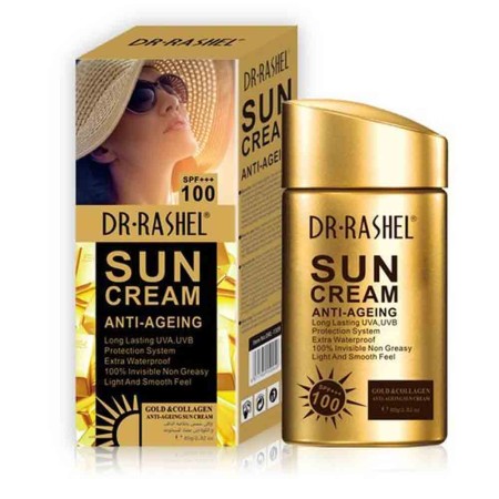 Dr. Rashel Sunscreen - SPF 100 PA+++ SUN CREAM GOLD ANTI AGEING SPF 100 (80 g)