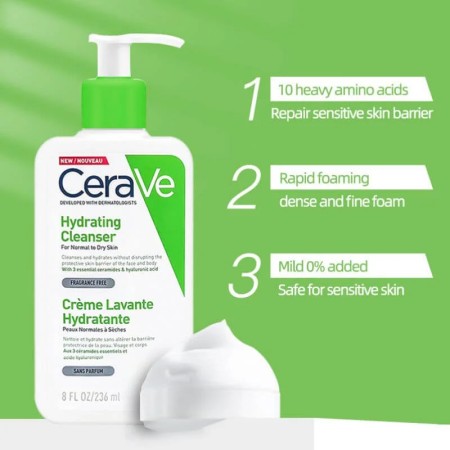 Cerave Hydrating Cleanser For Normal To Dry Skin-236ml