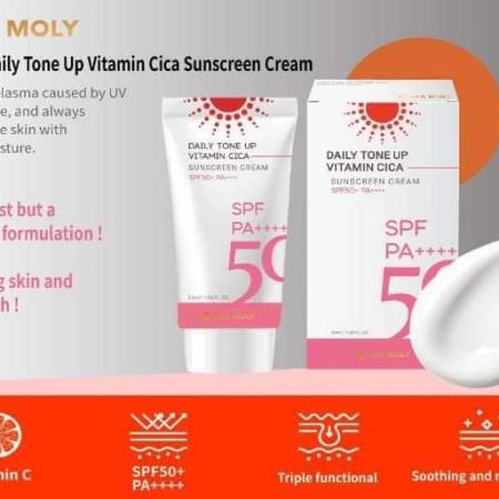 Pax moly Daily Tone Up Vitamin Cica SPF 50 Sunscreen Cream 50gm