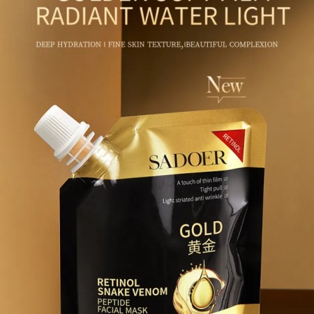 Sadoer Gold Retinol Snake Venom Peptide Anti wrickle Facial Mask-100g