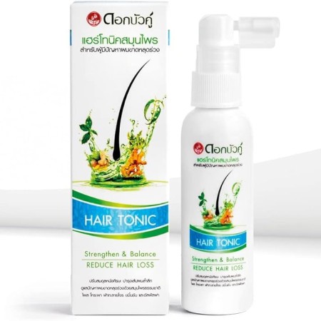 Hair Tonic Thai Herbal Of Dok Bua Ku Reduce Hair Loss Strengthen & Balance 60 ml