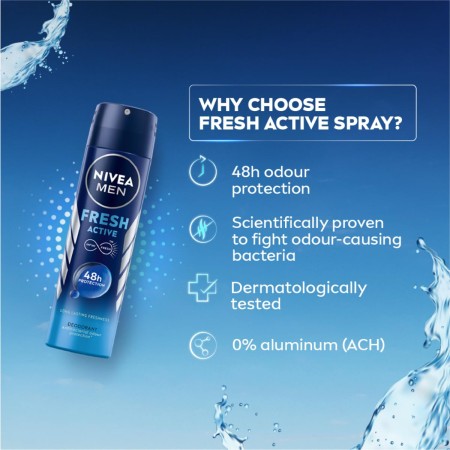 Nivea Men Fresh Active Deodorant 48h - 150ml