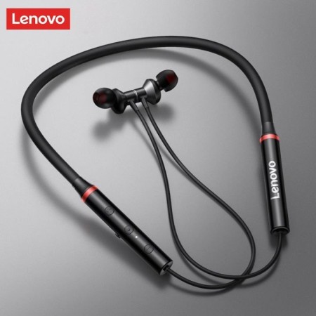 Lenovo HE05X Wireless In-ear Neckband Bluetooth Earphones - Black