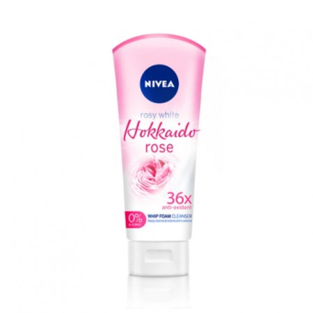 Nivea Rosy Bright Hokkaido Rose Whip Foam Cleanser