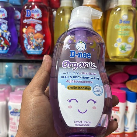 D-Nee Organic Sweet Dream Head Body Baby Wash Smile Booster Series 380 Ml.