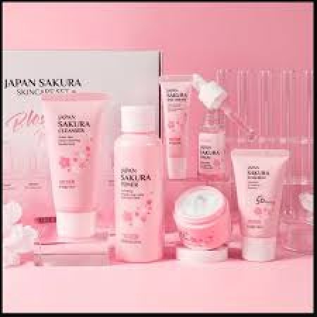 Laikou Japan Sakura Skincare Set – 5 Pcs