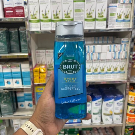 BRUT Sport Style All In One Hair & Body Shower Gel 500ml