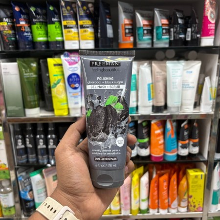 FREEMAN Polishing Charcoal And Black Sugar Gel Mask And Scrub
