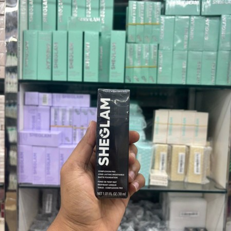 SHEGLAM Complexion Pro Long-Lasting Breathable Matte Foundation – 30 ml, Shade: Almond