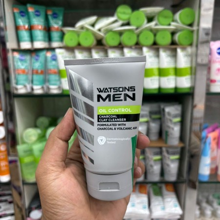 Watsons Men Oil Control Charcoal Clay Cleanser-100g
