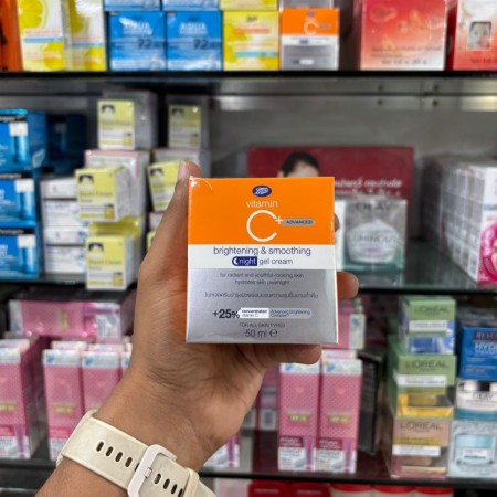 Boots Vitamin C ADVANCED Brightening & Smoothing Night Gel Cream–50ml