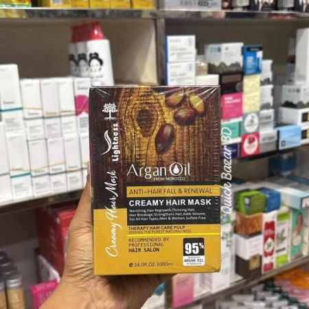 Lightness Argan Oil Anti-Hair Fall & Renewal Creamy Hair Mask (1000ml)